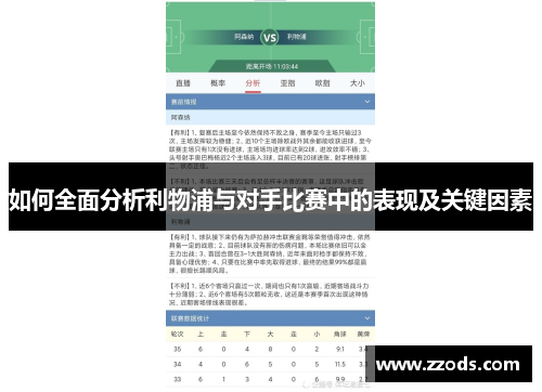 如何全面分析利物浦与对手比赛中的表现及关键因素 如何全面分析利物浦与对手比赛中的表现及关键因素